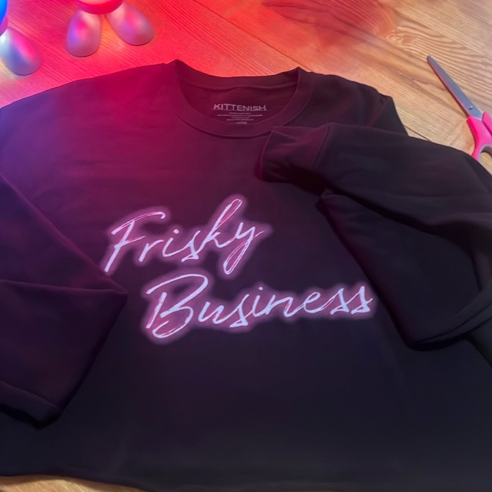 Frisky Business Crop Sweater-  Sz Large